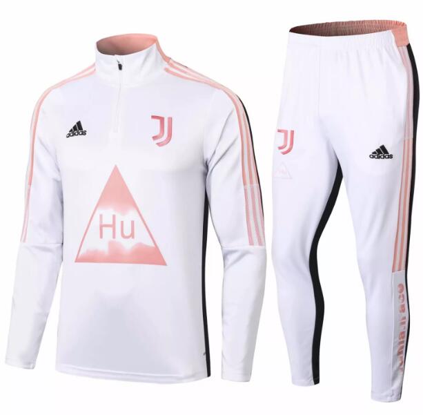 Juventus Human Race Pink White Training Suits Sweatshirt with Pants 2020/21